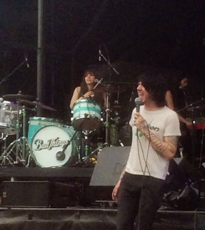 Bad Things singer Davis LeDuke and drummer Lena Zawaidah | photo by Tom Beck