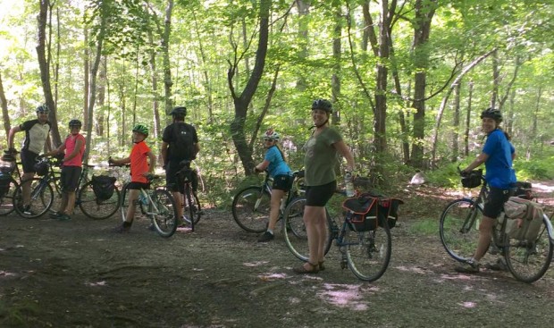 Biking in the Connecticut woods | Photo courtesy of Janice Hayes-Cha