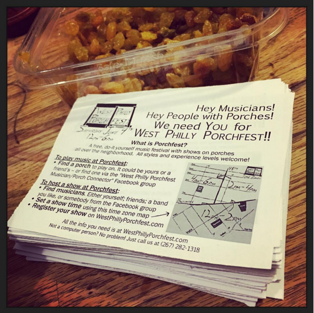 Porchfest flyer | Photo by John Vettese for WXPN
