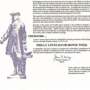 It&#8217;s Official: Mayor Jim Kenney has declared it Philly Loves David Bowie Week