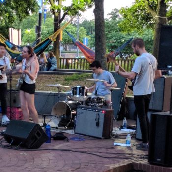 Harmony Woods opens the Spruce Street Harbor Park summer season with new songs, old faves, and covers of Mitski and Miley