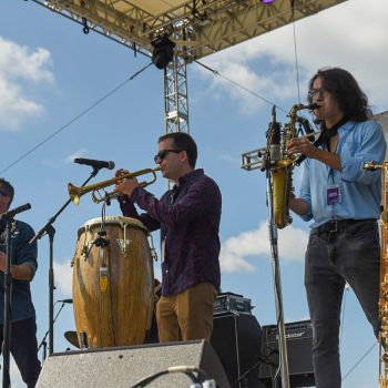 Stella Ruze greets the day with an opening River Stage set at XPNFest