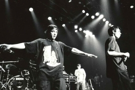 Beastie Boys at Club Citta in Kawasaki, Japan, in September 1992.