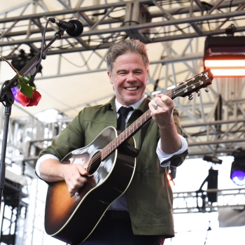 Clouds parted for Josh Ritter’s solo performance on the River Stage 
