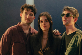 2 guys and 1 woman in the studio