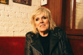 A woman sitting at a table