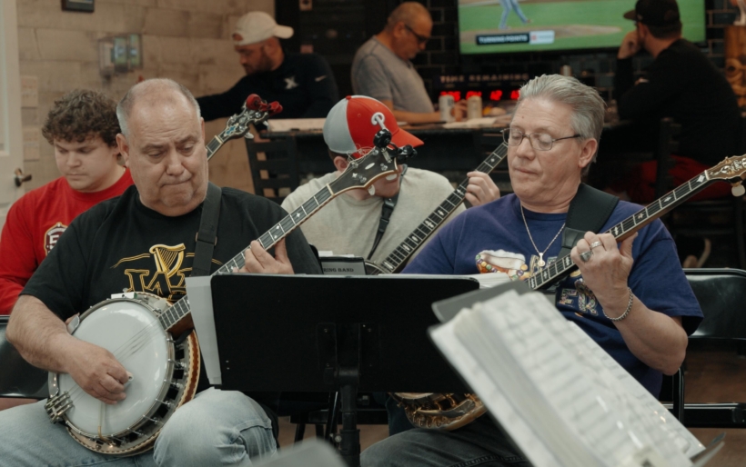 Tom Loomis rehearses with the Woodland String Band in Philadelphia.