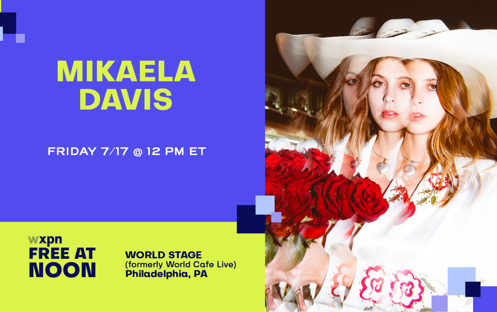 RSVP - WXPN Free At Noon: MIKAELA DAVIS - WXPN | Vinyl At Heart