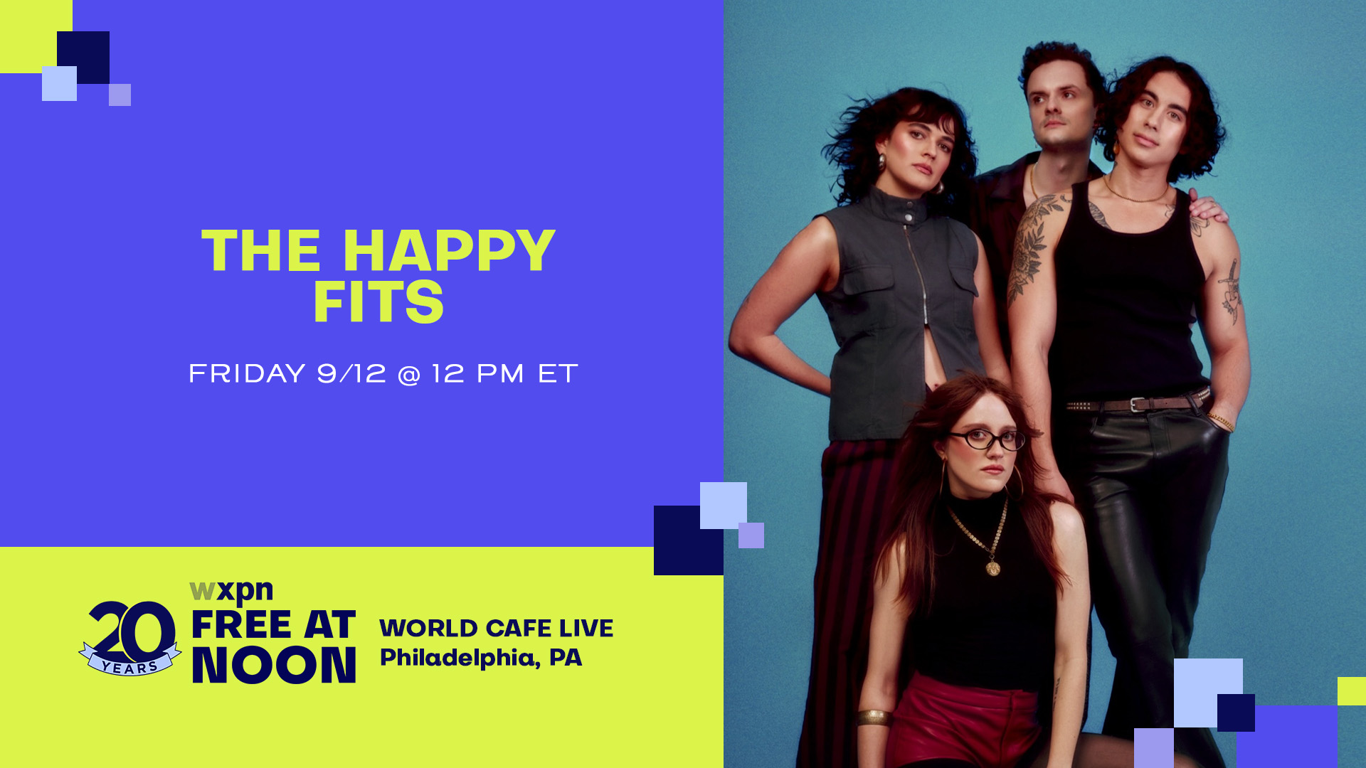 Free At Noon: The Happy Fits, Friday, Sept. 12 at 12pm - WXPN