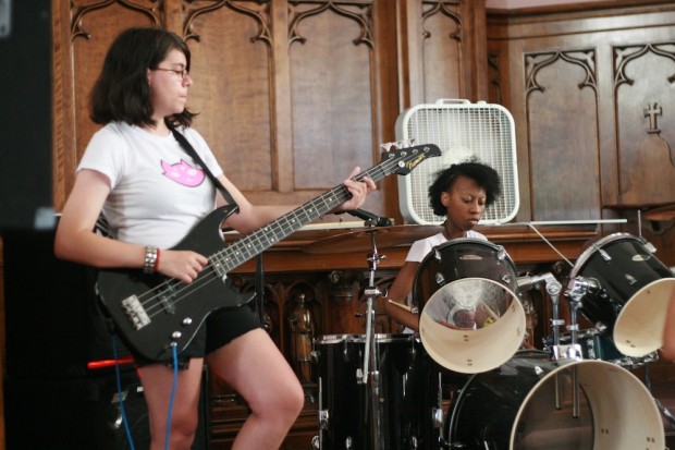 Students perform at the Rock to the Future summer camp | Photo by Elizabeth Mazenko