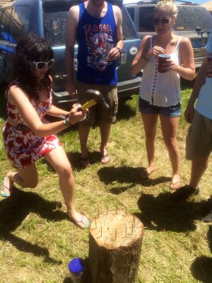 Firefly attendee (and my camping neighbor) Cassidy Clauss plays Stump | photo by Tom Beck