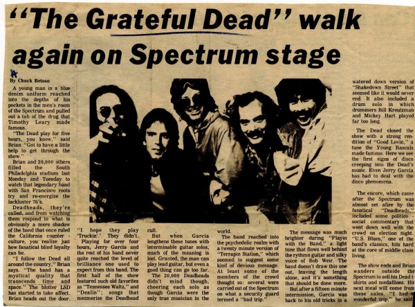 A Grateful Dead Philly 1979